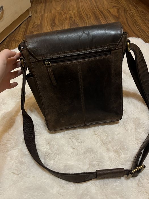 Torba męska Betlewski HUNTER, listonoszka, brązowa