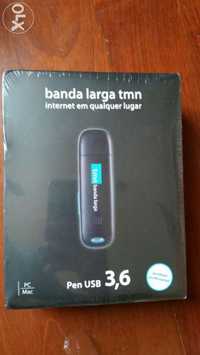 Pen banda larga TMN 3,6 mb/s nova na caixa, por abrir