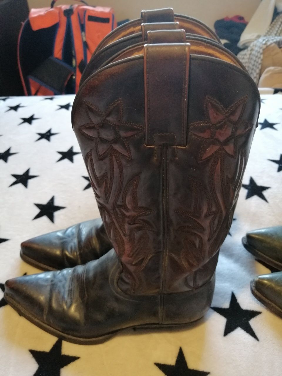 Botas em pele sendra verdes n36 e castanhas n37 troco por material btt