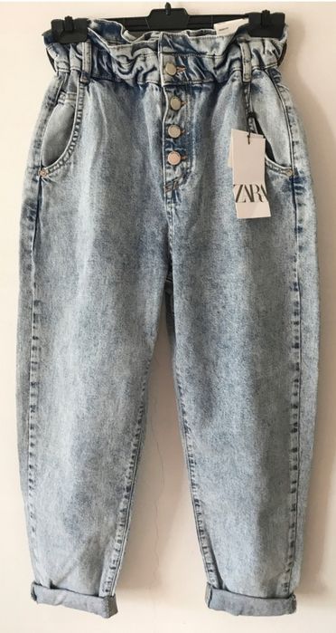 ZARA spodnie damskie baggy dżins M wysoki stan
