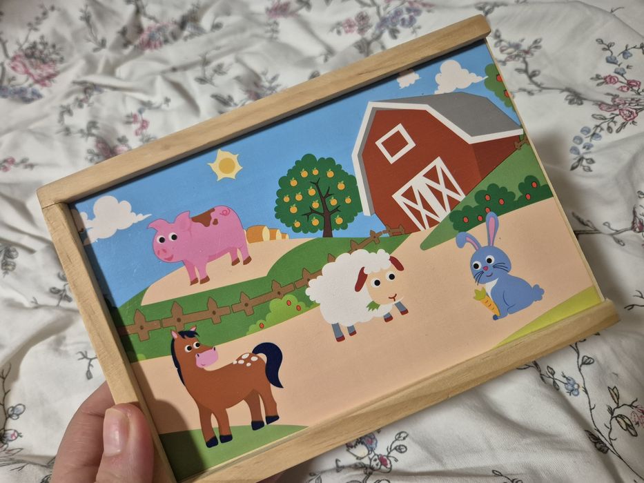 Drewniane domino farma