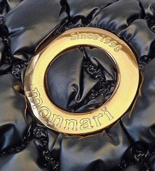 MONNARI Torebka Damska Listonoszka Czarna Pikowana Skóra Eko BAG4730