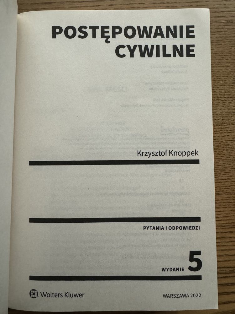 Książka Postepowanie cywilne