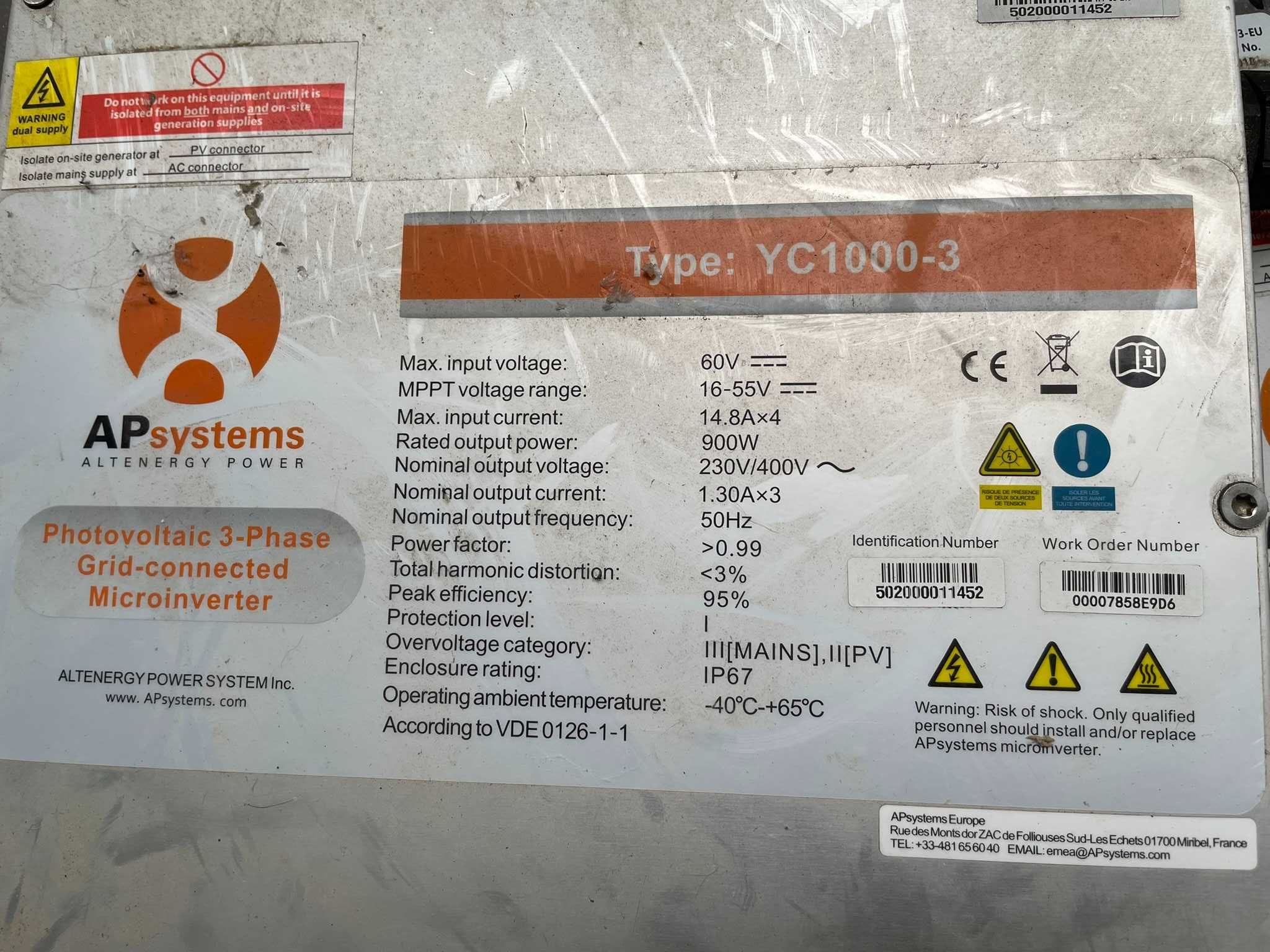 Microinversores Trifásicos APS YC1000-3