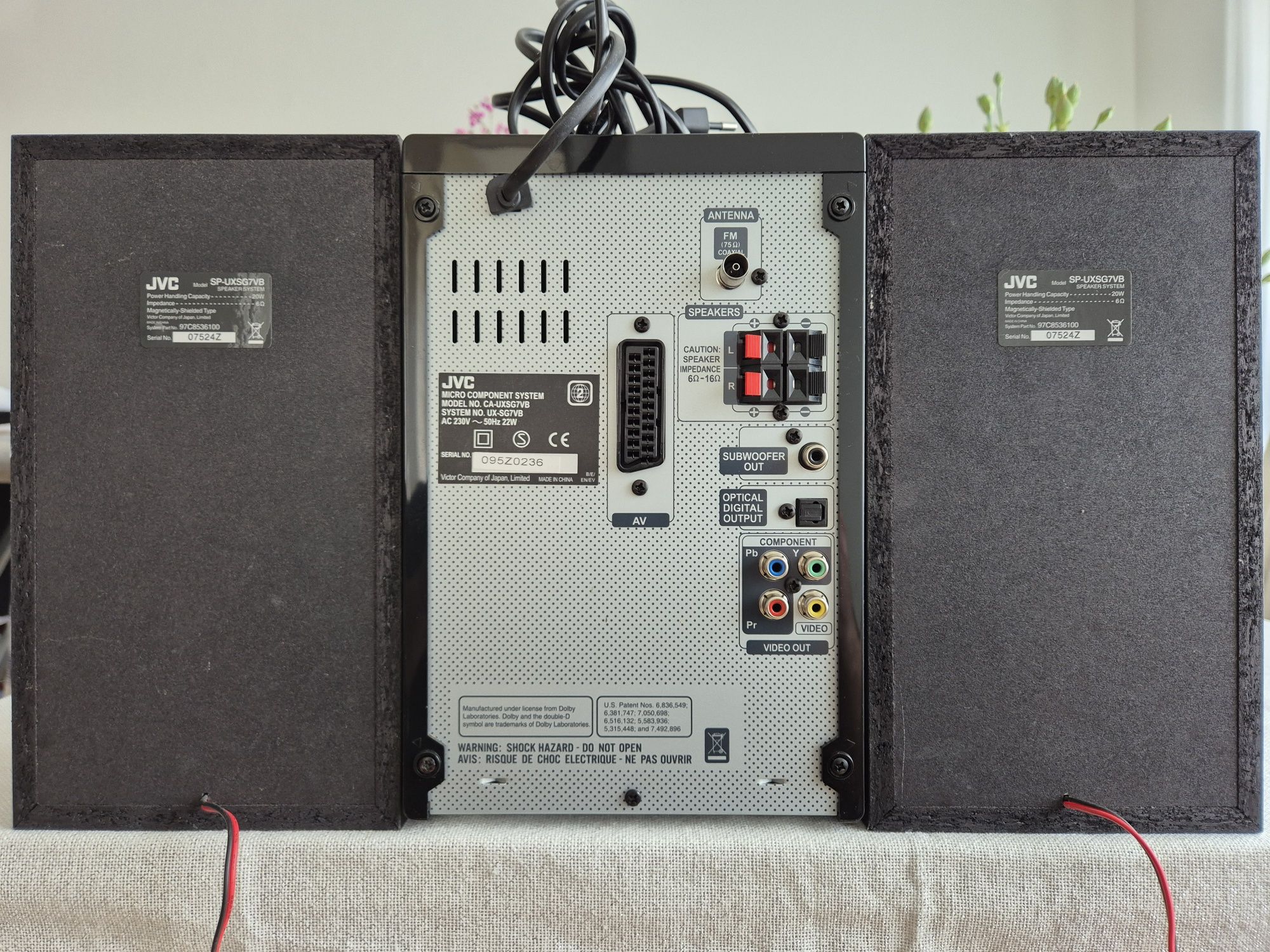 Музичний центр міні система JVC UX-SG7 DVD MP3 USB AUX