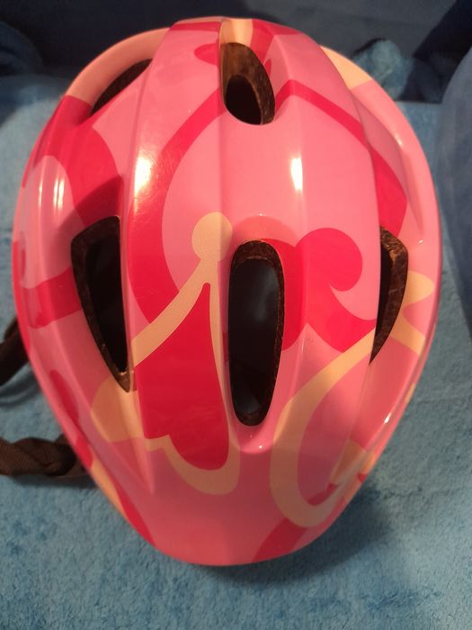 Kask rowerowy dziewczęcy 48-52 cm różowy