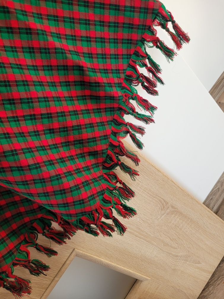 Długa bawełniana sukienka z frędzlami XL