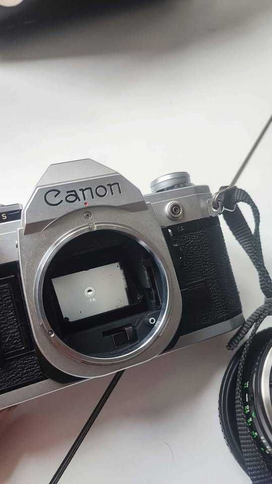 canon AE1 conjunto con 3 lentes