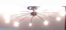 Lampa sufitowa z nierdzewki ledowe światło