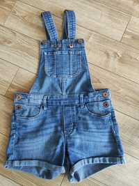 Ogrodniczki jeansowe spodenki H&M 140