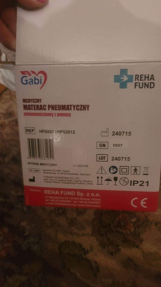 Materac przeciwodleżynowy