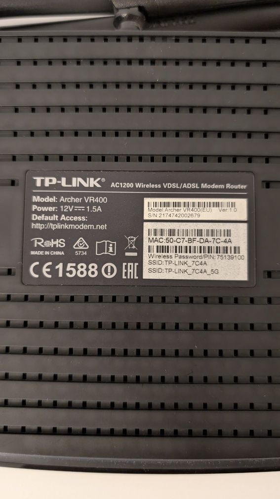 Router wi-fi TP-link Archer VR400 ADSL/VDSL