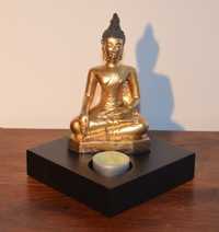Suporte Teelight Buda Sidarta Gautama com Solitário