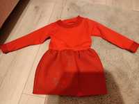 Sukienka czerwona na święta r. 104