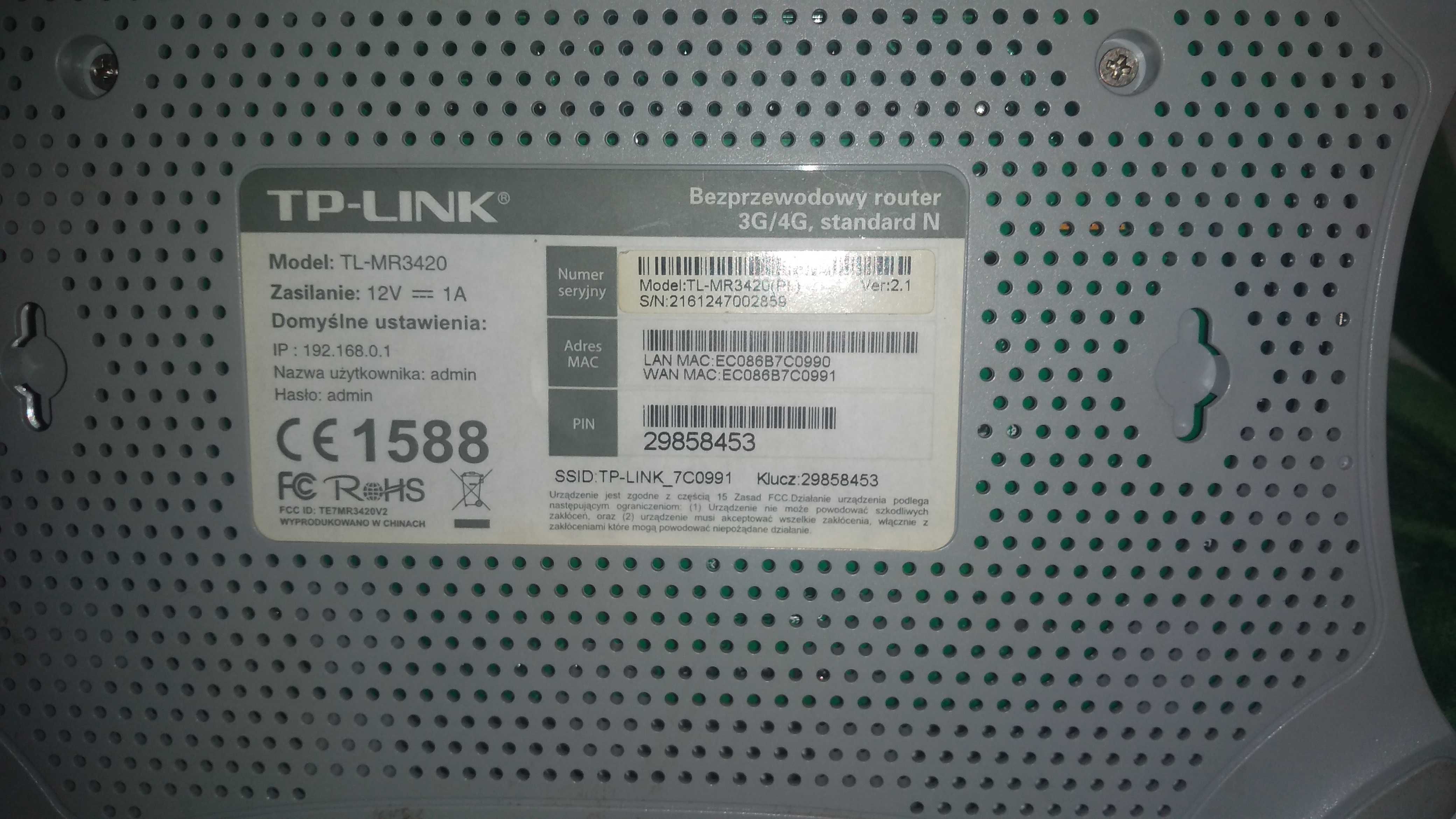 Router TP-Link TL-MR3420