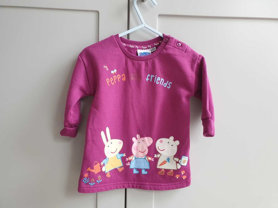 Różowa bluzka bluza dresowa Świnka Peppa 68 74