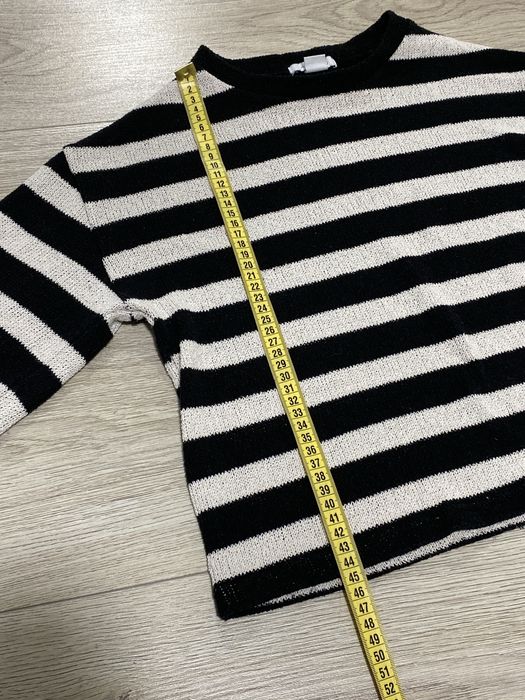 кофта укорочена в полоску, чорно біла