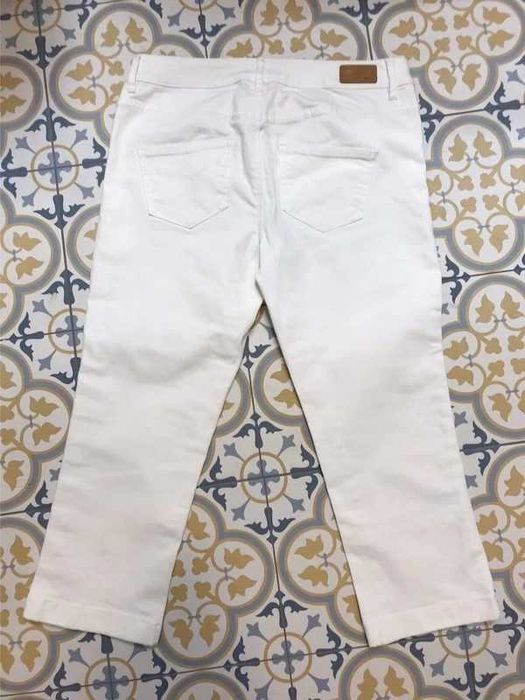 Białe spodnie Esprit, spodnie rybaczki Esprit Denim