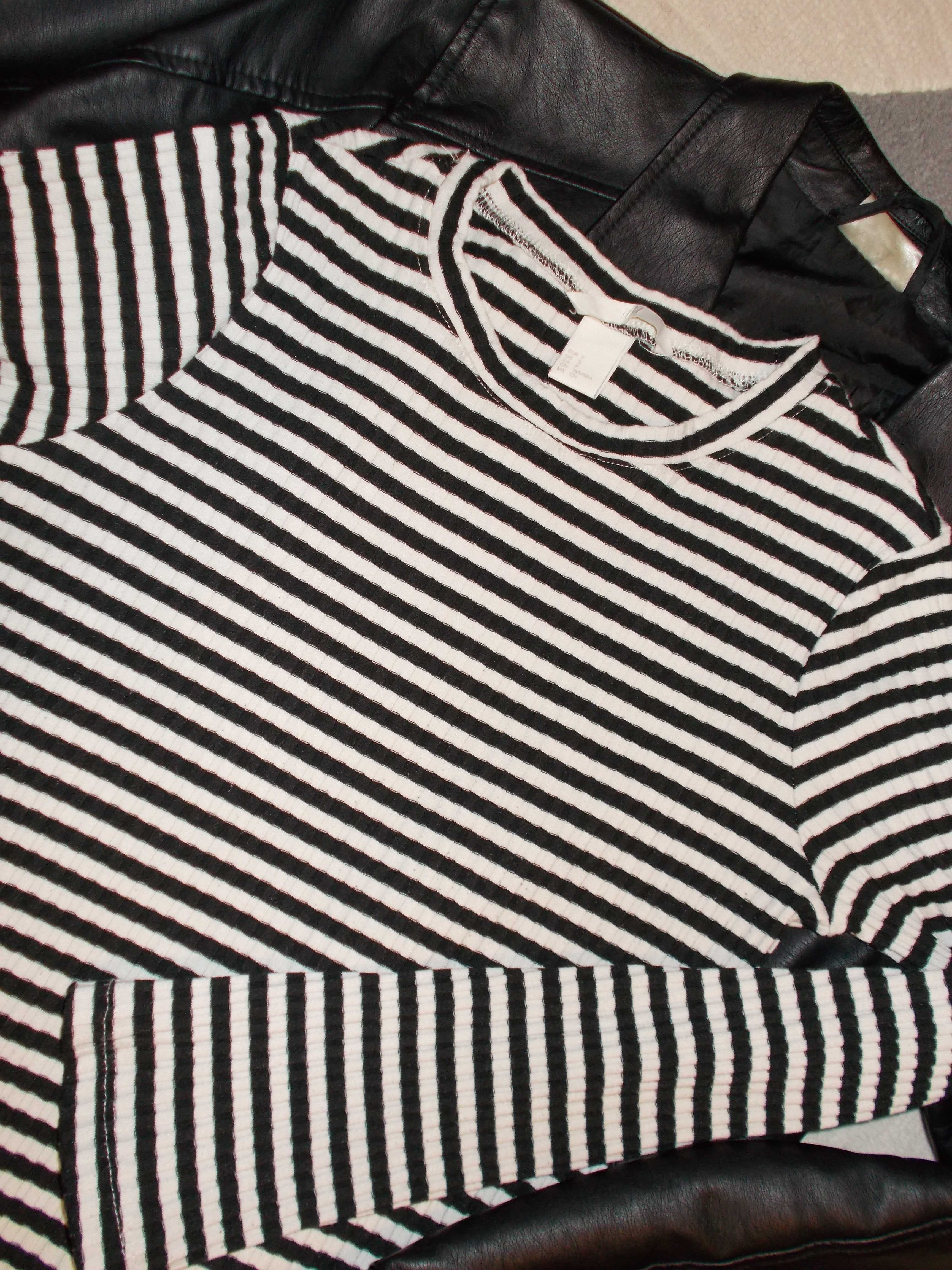 h&m prążkowana sukienka r.s/36 na jesień