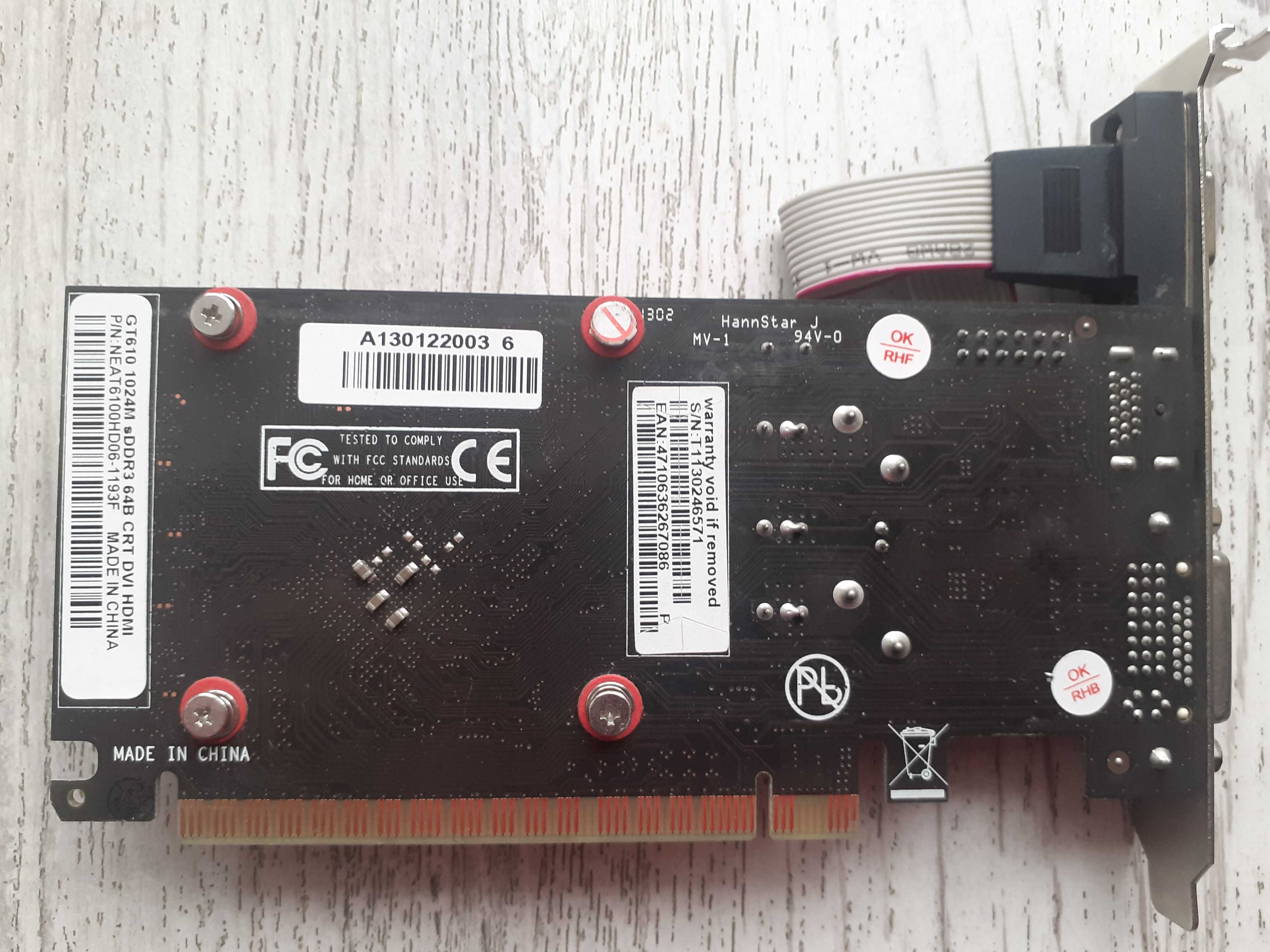 Видеокарта Palit GT 610 - 1Gb почти не использовалась