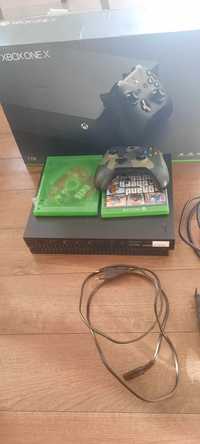 Xbox one x +2 gry stan bd