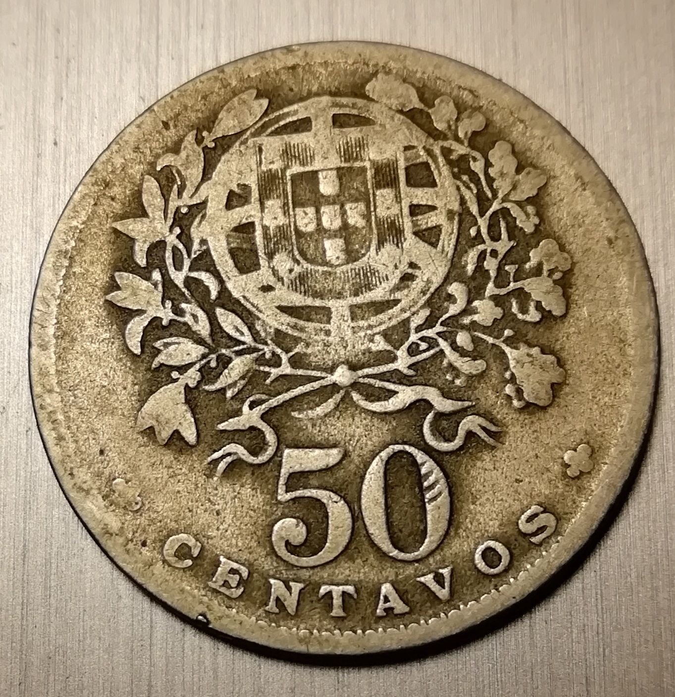 Moeda 50 centavos 1935, muito rara e bem estimada.