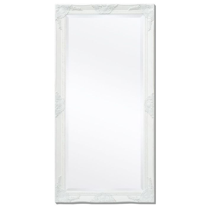 Lustro Ścienne Barokowe 120x60 cm w Białej Ramie