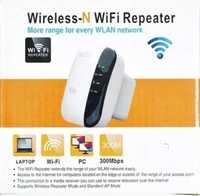 Усилитель сигнала Wi-Fi Wireless - N Wifi Repeater 300Mbps, беспроводн