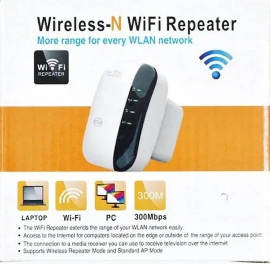 Усилитель сигнала Wi-Fi Wireless - N Wifi Repeater 300Mbps, беспроводн