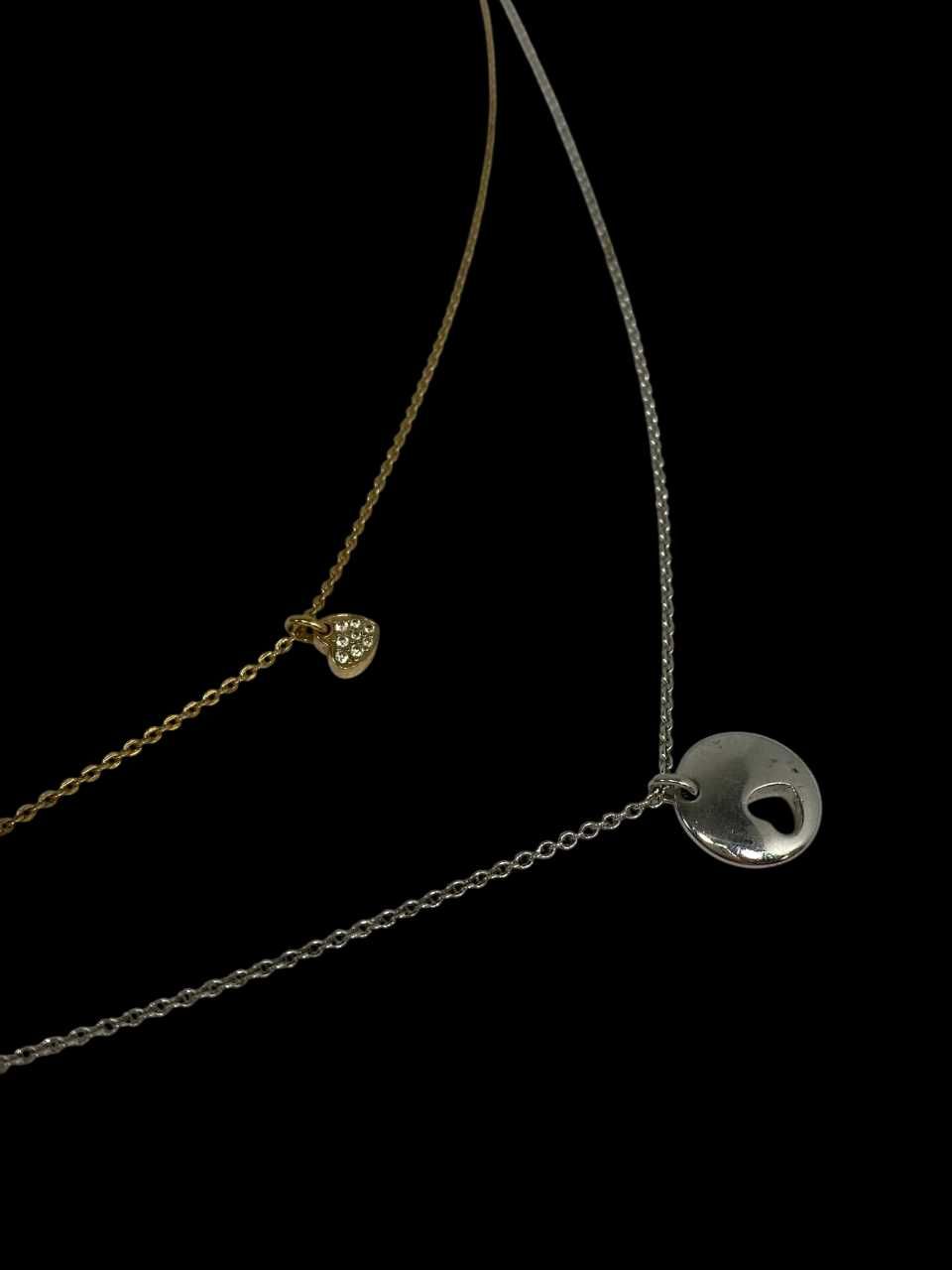 Łańcuszek fossil srebro+stal