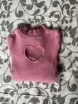 Camisola rosa manga comprida