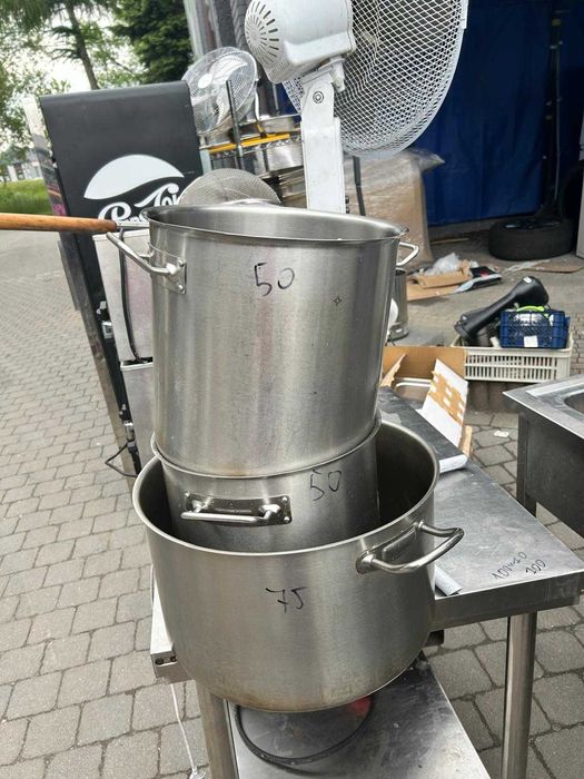 Garnki i rondle gastronomiczne ze stali nierdzewnej z pokrywkami