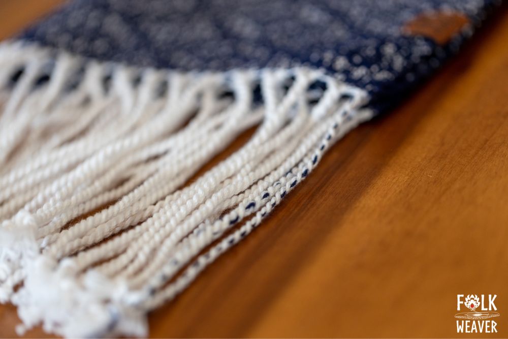 Ręcznie tkany szal Folk Weaver „Zmierzch” rękodzieło szalik handmade