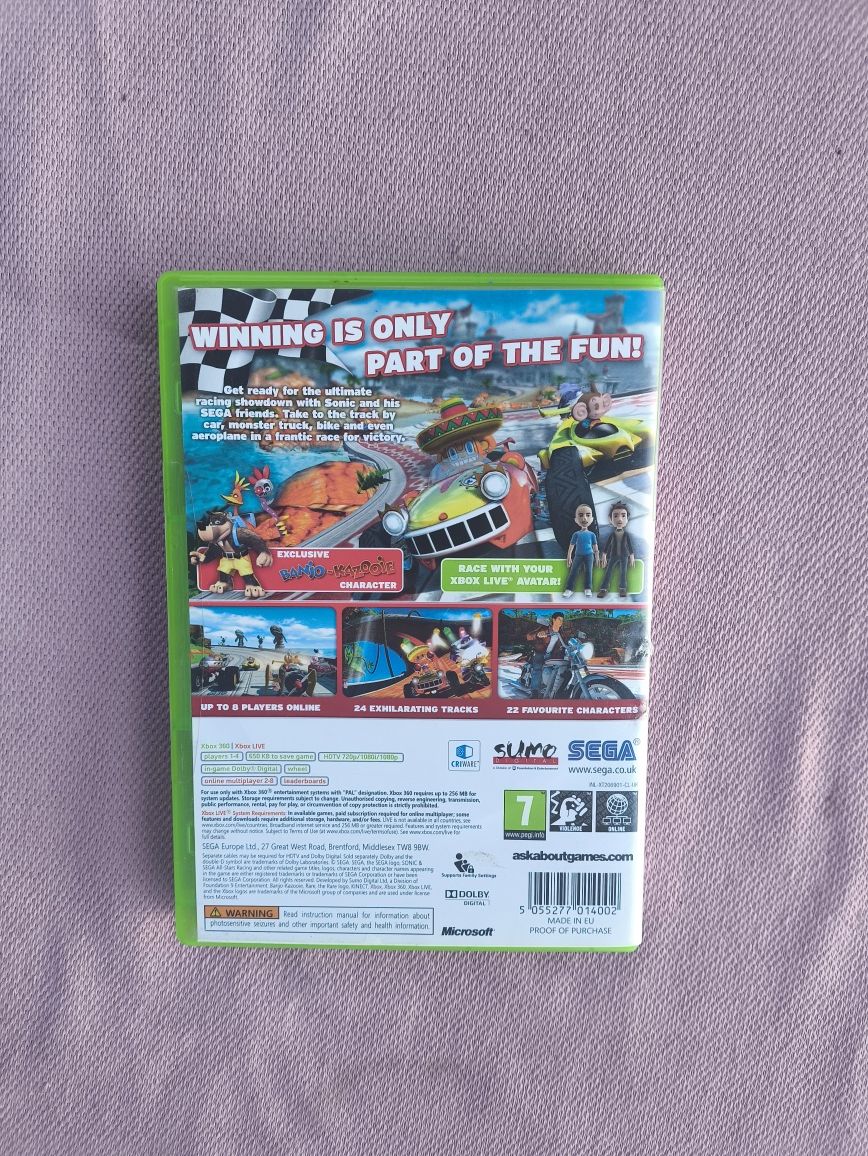 Sonic Sega all stars Xbox 360