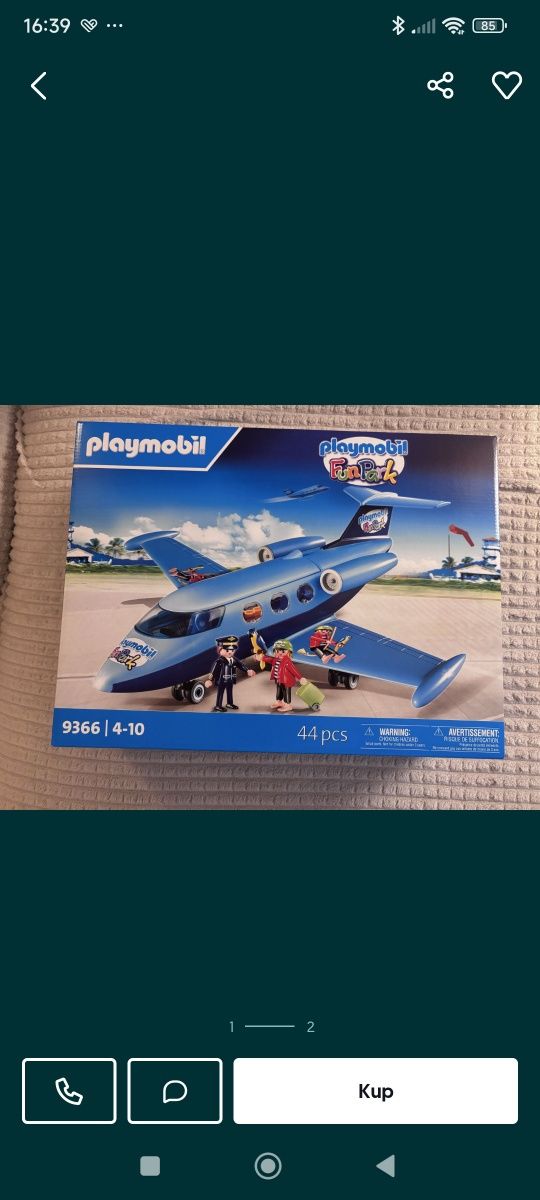 Samolot pasażerski Playmobil