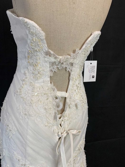 Nowa Ekskluzywna suknia ślubna z metką 38 M Syrena tren brokat syrena