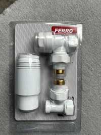 Ferro Dekoracyjny zestaw termostatyczny kątowy biały ZTM31WH