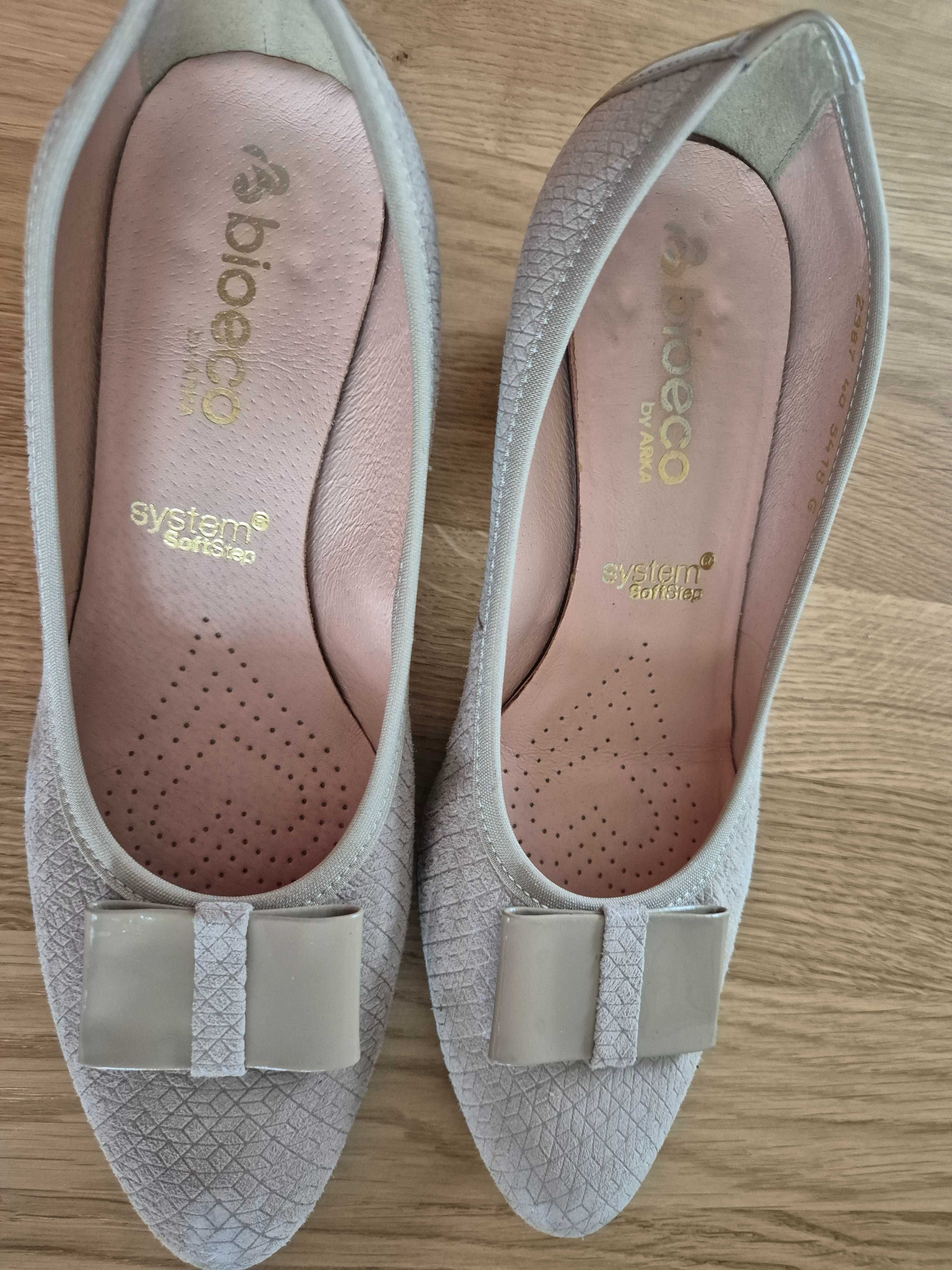 Beżowe czółenka r 40 Bioeco by Arka