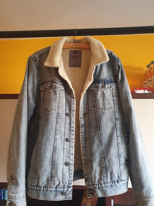 Kurtka jeansowa dżinsowa baranek ocieplana ciepła