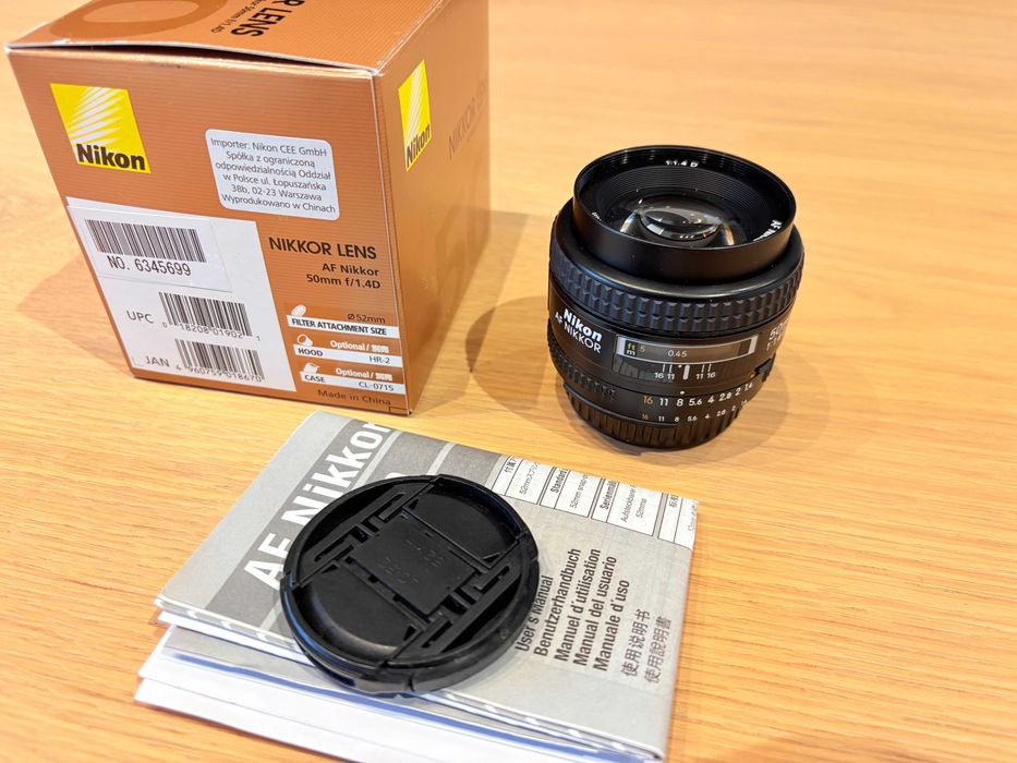 Nikkor Nikon 50mm f/1.4D w idealnym stanie JAK NOWY