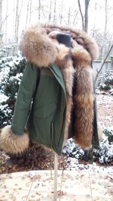 Parka Mr and Mrs Mr&Mrs Italy Naturalny Jenot i Szynszyle rozm. M