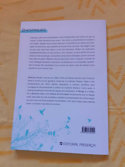 Livro "A arte da meditação"