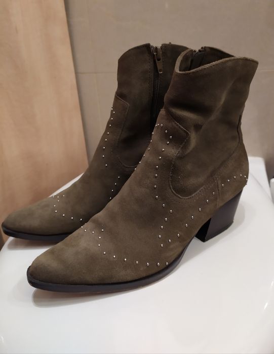 Botki damskie skórzane Reserved r.38
