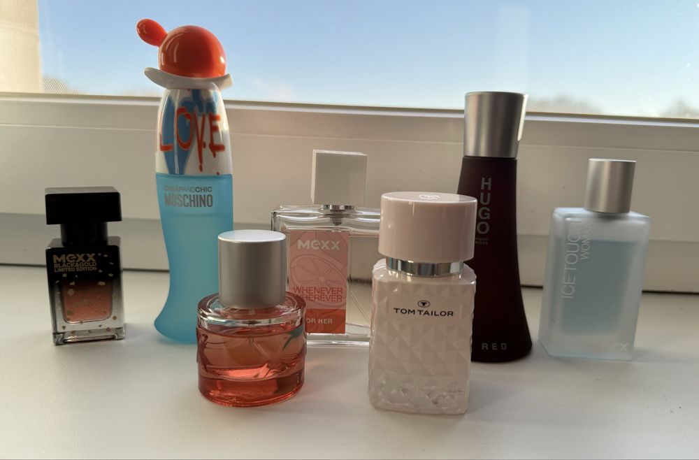 Zestaw perfum Moschino, Hugo Boss, Mexx, Tom Tailor Rezerwacja 13.11