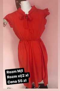 Sukienka czerwona biust 110