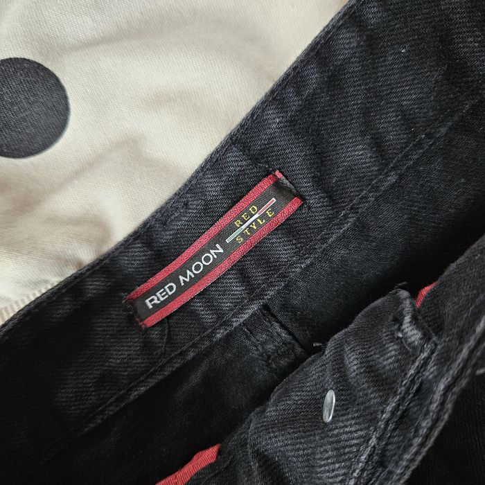 Чорна довга джинсова спідниця з розрізом збоку