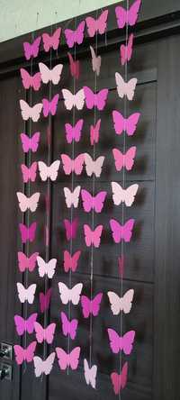 Декор метелики тюльпани прикраси гирлянда бумажная квіти, бодики фото