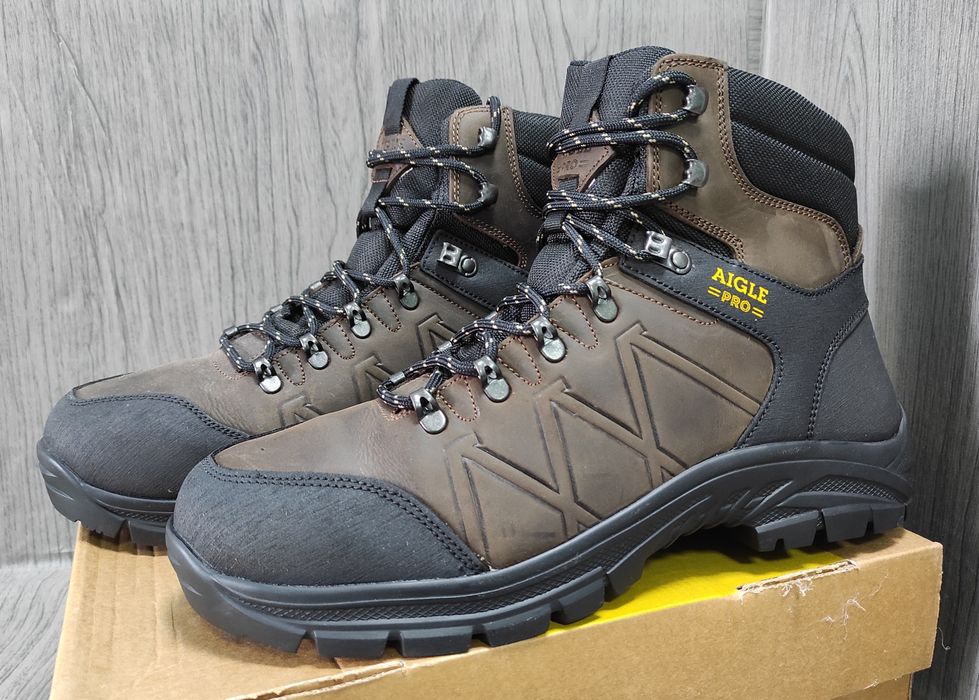 44 Aigle Pro оригінальні шкіряні трекінгові, тактичні ботинки,