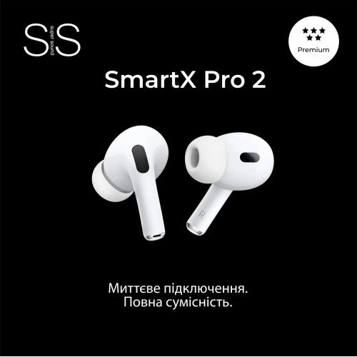 Бездротові Bluetooth-навушники SmartX Pro 2 Premium вакуумні, білі