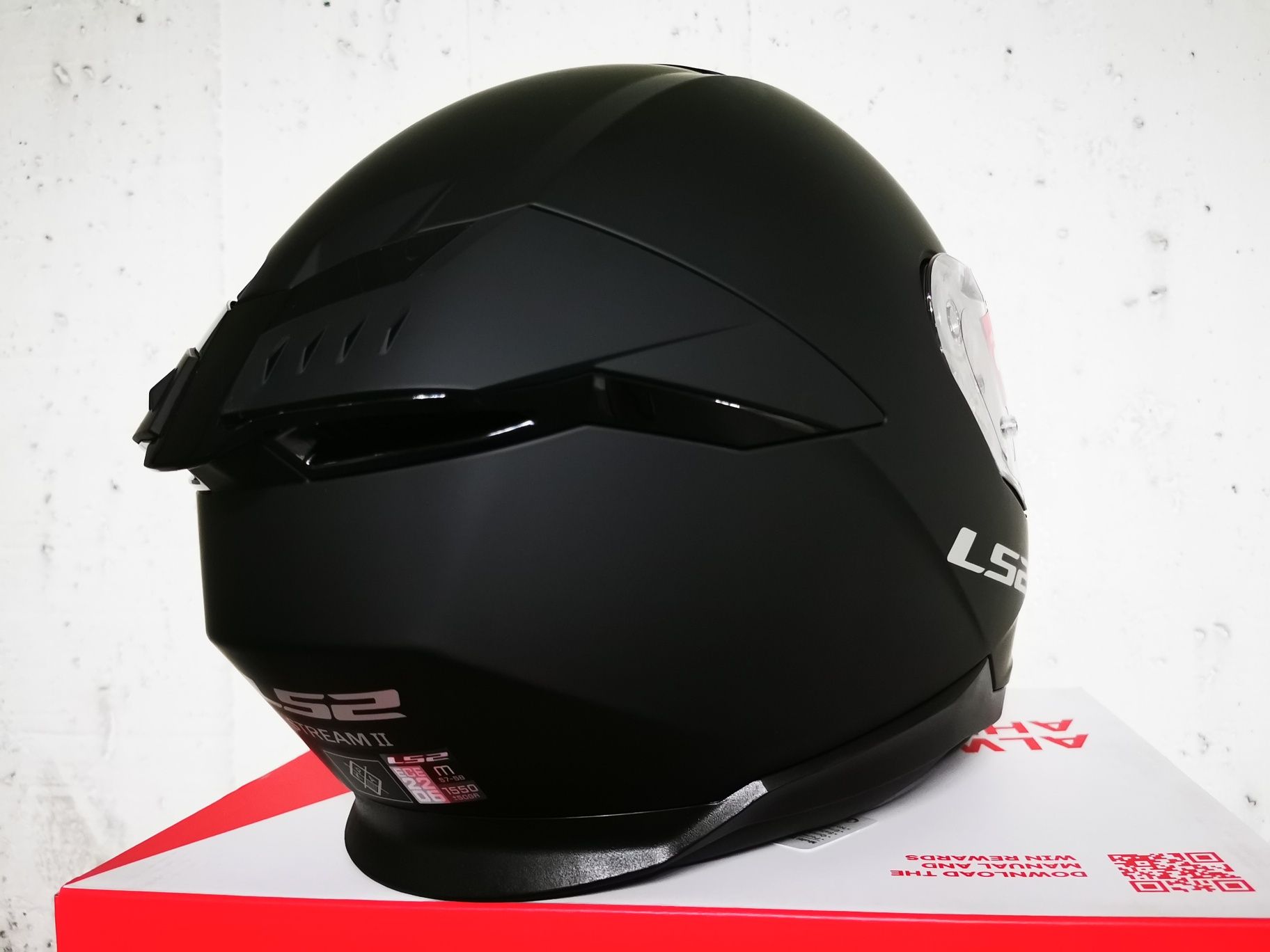 Capacete Integral LS2 FF808 Stream II Preto Matte ( L )( NOVOS )